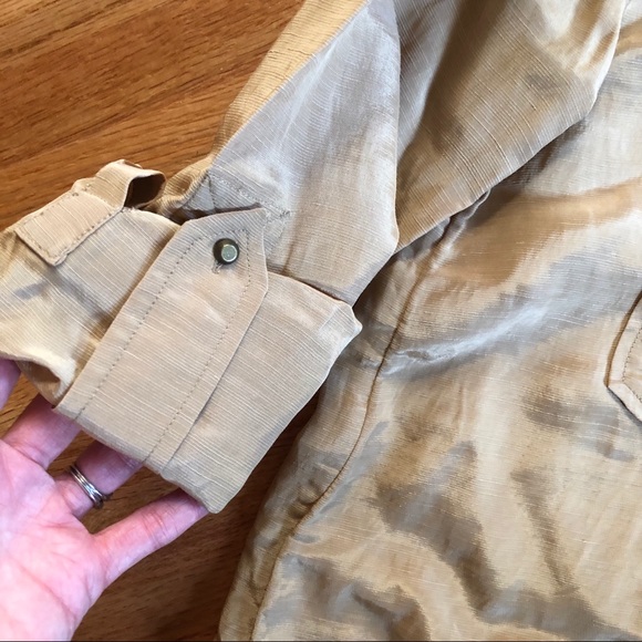NWT Shimmer Khaki Safari Blouse - Picture 7 of 8